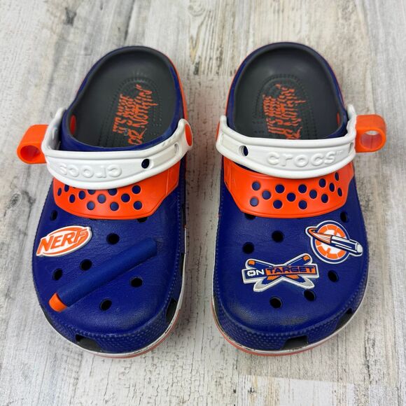 Crocs Classic Hasbro Nerf Clogs Blue Size J4 - Picture 1 of 8